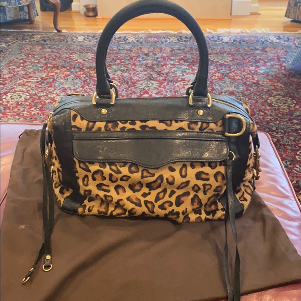 Rebecca Menkoff Leopard Hair Bag